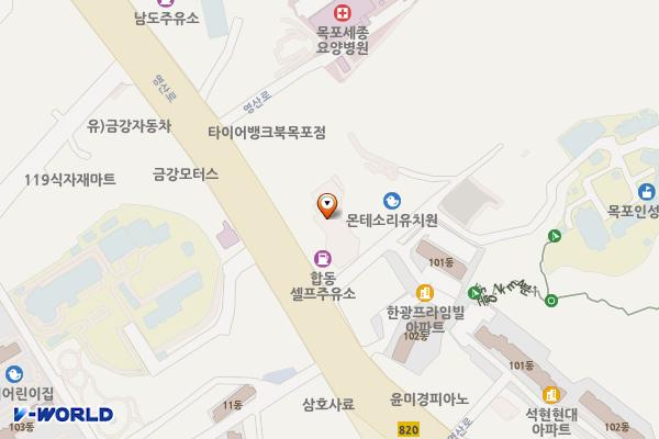 하나님의교회 위치 지도 — 전남광주통합특별시 목포시 영산로692번길 5, 목포하나님의 교회 (석현동)
