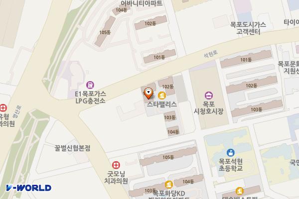 중앙종합직업전문학교 위치 지도 — 전남광주통합특별시 목포시 석현로 18 (석현동)