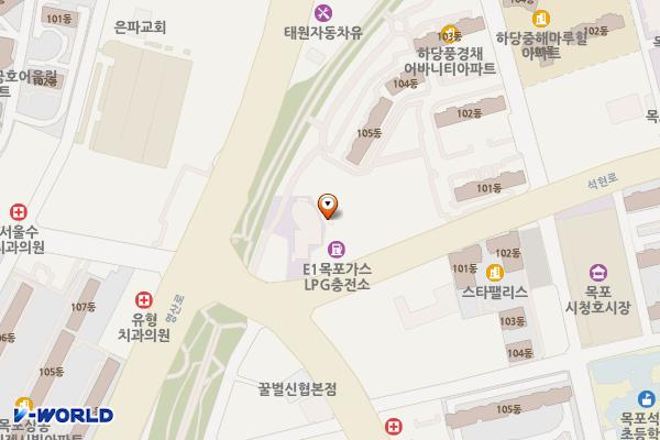 목포가스충전소 위치 지도 — 전남광주통합특별시 목포시 석현로 5 (석현동)