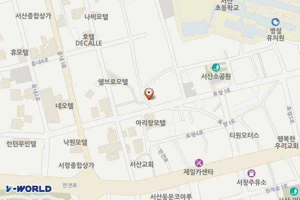 동문동 975-7 임시공영주차장 위치 지도 — 충청남도 서산시 동문동 975-7