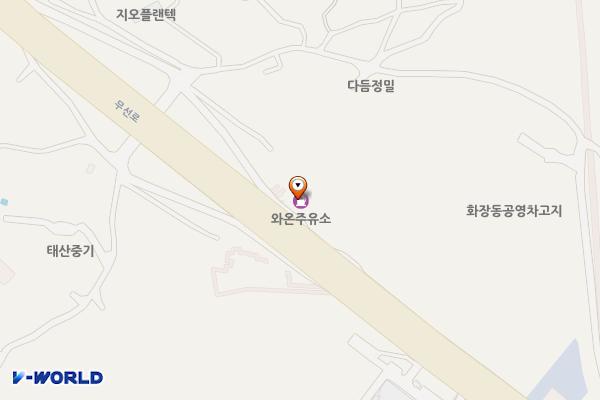 와온주유소 위치 지도 — 전남광주통합특별시 여수시 무선로 282 (화장동)