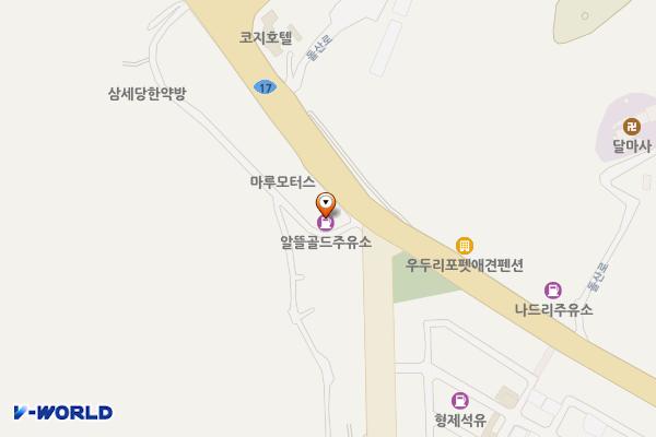 골드주유소 위치 지도 — 전남광주통합특별시 여수시 돌산읍 돌산로 3519