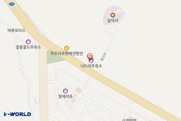 나드리주유소 위치 지도 — 전남광주통합특별시 여수시 돌산읍 돌산로 3500 (우두리)
