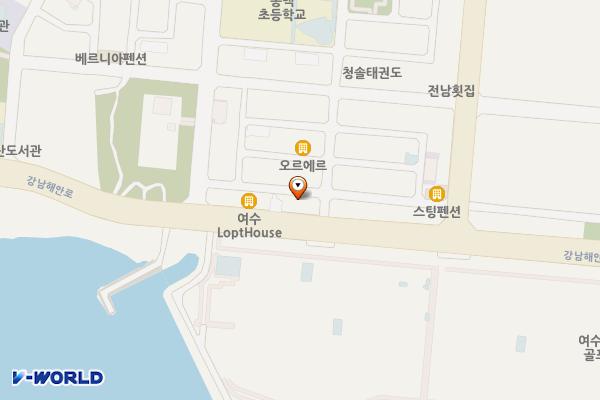 해오름2주유소 위치 지도 — 전남광주통합특별시 여수시 돌산읍 강남해안로 161 (우두리)
