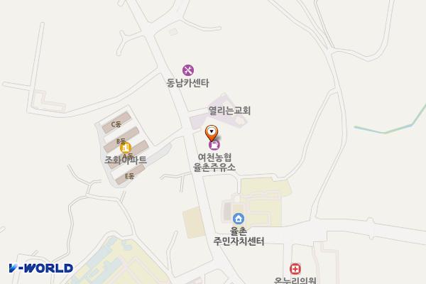 율촌농협주유소 위치 지도 — 전남광주통합특별시 여수시 율촌면 율촌로 110 (조화리)