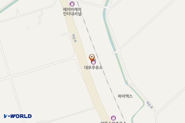 대포주유소 위치 지도 — 전남광주통합특별시 여수시 소라면 여순로 250 (대포리)