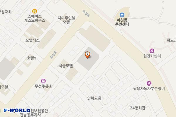 선원동 공영주차장 공용화장실 위치 지도 — 전남광주통합특별시 여수시 선원동 1277-1