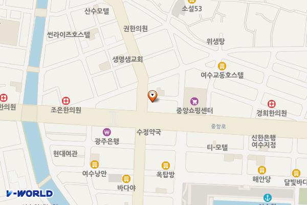 여수교동우체국 위치 지도 — 전남광주통합특별시 여수시 충무로 46