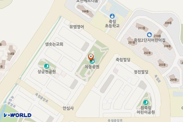 죽림차동공원 위치 지도 — 전남광주통합특별시 여수시 소라면 죽림리 1140