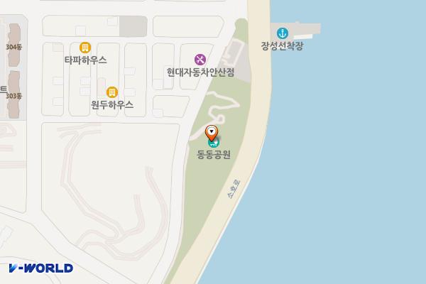동동공원 위치 지도 — 전남광주통합특별시 여수시 안산동 735