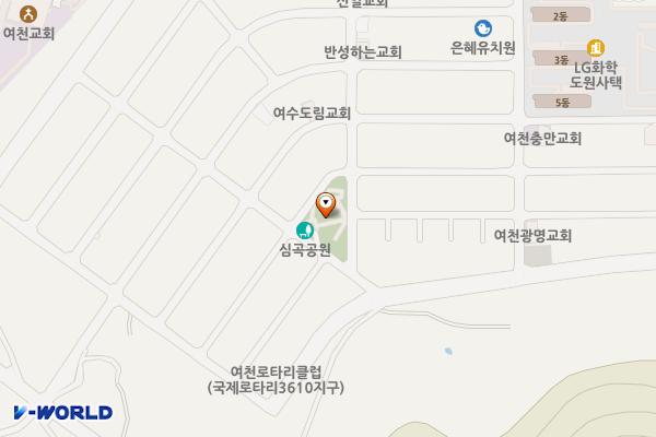 안산소공원 위치 지도 — 전남광주통합특별시 여수시 안산동 459