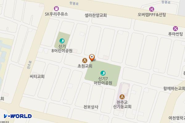 신기공원 위치 지도 — 전남광주통합특별시 여수시 신기북3길 20