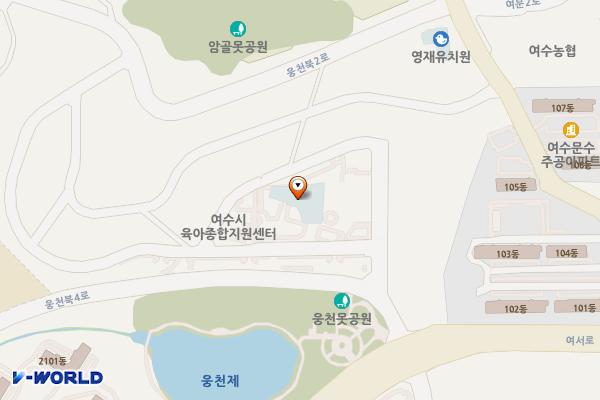 이순신도서관 위치 지도 — 전남광주통합특별시 여수시 웅천6길 51