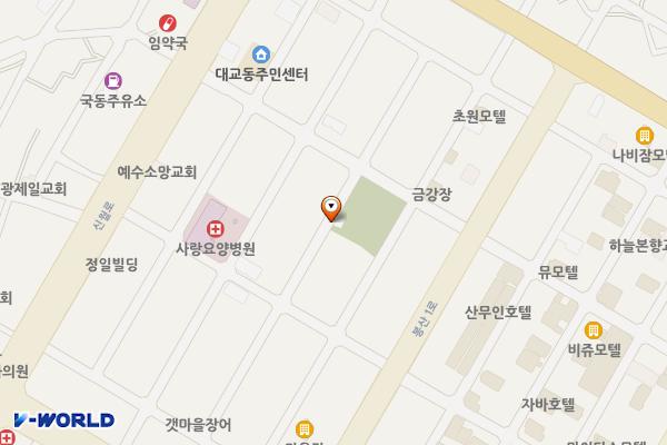 봉산공원 위치 지도 — 전남광주통합특별시 여수시 봉산남3길 17-22