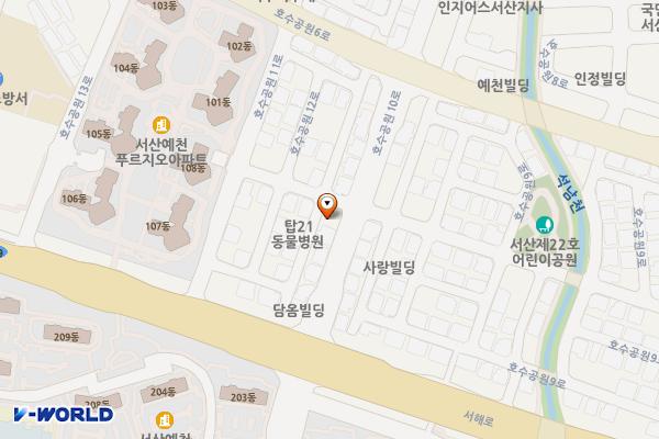 던킨도너츠예천점맞은편임시공영주차장 위치 지도 — 충청남도 서산시 예천동 1299-1
