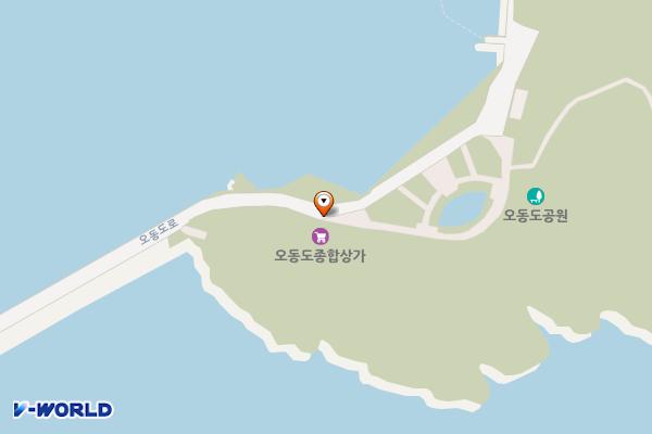 오동도 상가옆 위치 지도 — 전남광주통합특별시 여수시 수정동 1-11