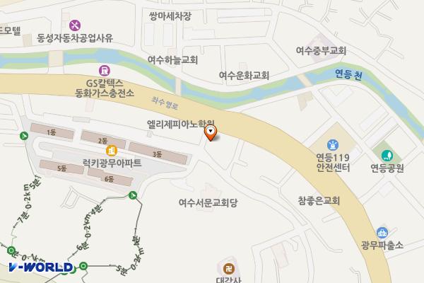 여수YMCA 위치 지도 — 전남광주통합특별시 여수시 좌수영로 177