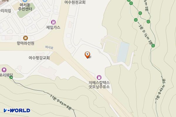 반디에너지 여수점 충전소 위치 지도 — 전남광주통합특별시 여수시 한재로 9 (여서동)