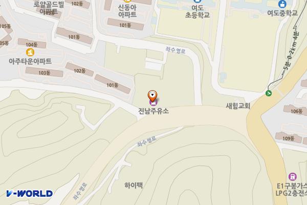 진남주유소 위치 지도 — 전남광주통합특별시 여수시 좌수영로 684 (봉계동)