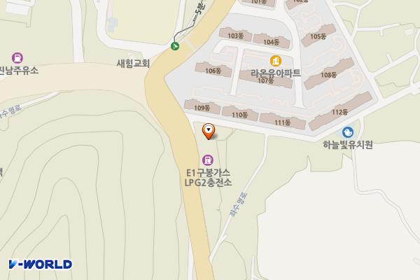 구봉가스2충전소 위치 지도 — 전남광주통합특별시 여수시 좌수영로 656 (둔덕동)