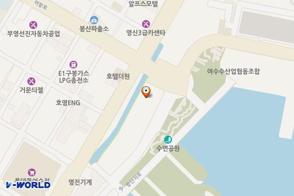 어항단지 입구화장실 위치 지도 — 전남광주통합특별시 여수시 봉산동 96-6