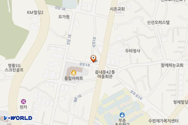 부춘초등학교주변임시공영주차장 위치 지도 — 충청남도 서산시 읍내동 694