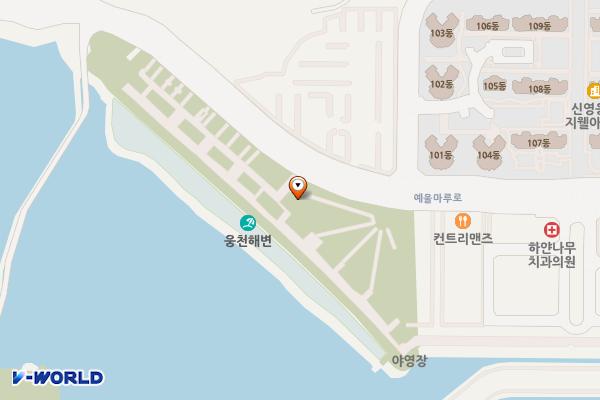 웅천친수공원
(놀이터앞) 위치 지도 — 전남광주통합특별시 여수시 웅천동 1692