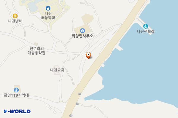 나진버스승강장 위치 지도 — 전남광주통합특별시 여수시 화양면 나진리 436-9