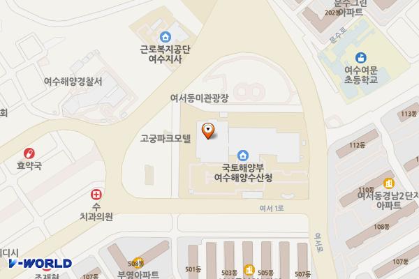 여서청사 의회동 위치 지도 — 전남광주통합특별시 여수시 여서1로 101