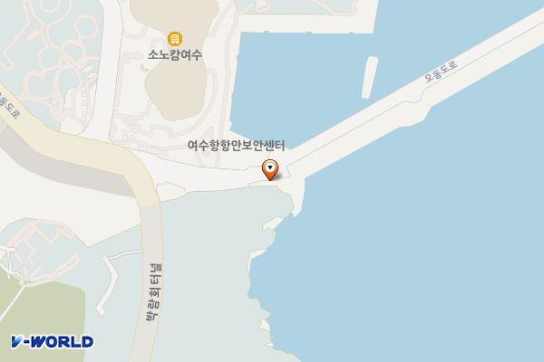 오동도 입구관리동 위치 지도 — 전남광주통합특별시 여수시 오동도로 132, 오동도 입구 관리동 (수정동)