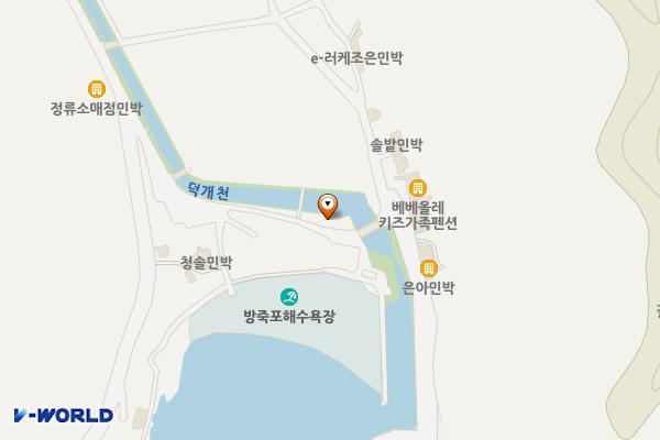방죽포해수욕장(송림) 위치 지도 — 전남광주통합특별시 여수시 돌산읍 향일암로 804-19