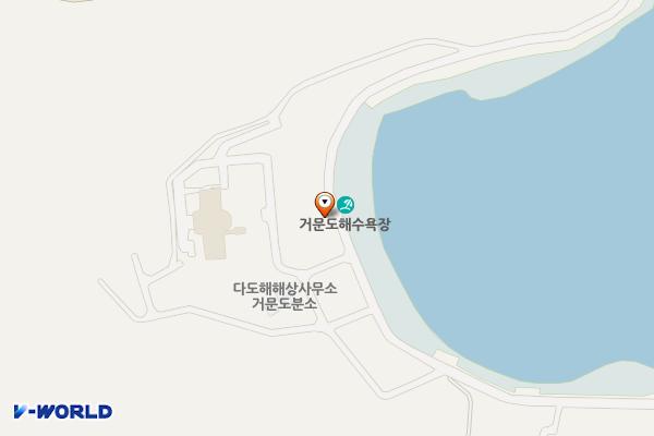 거문도(유림)해수욕장 화장실 위치 지도 — 전남광주통합특별시 여수시 삼산면 거문도등대길 56