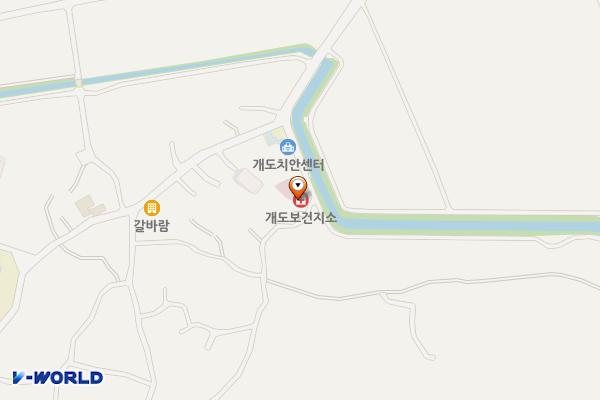 개도보건지소 위치 지도 — 전남광주통합특별시 여수시 화정면 개도화산1길 8 (개도리, 개도보건지소)