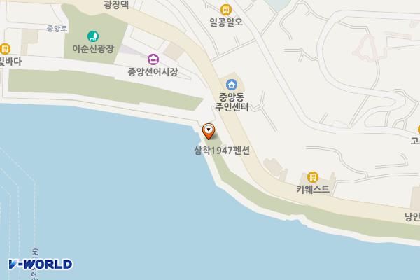 해양공원 A동 위치 지도 — 전남광주통합특별시 여수시 이순신광장로 126-1 (중앙동)