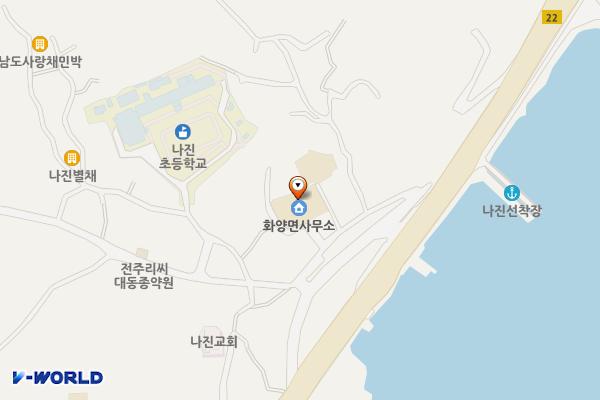 화양면사무소 위치 지도 — 전남광주통합특별시 여수시 화양면 나진길 16-10