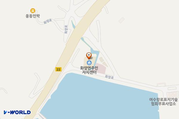 화양면민회관 위치 지도 — 전남광주통합특별시 여수시 화양면 화양로 1436-5, 면민회관