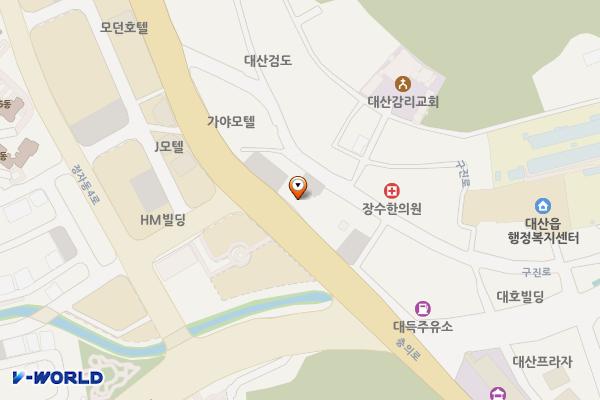 대산홈마트옆임시공영주차장-2 위치 지도 — 충청남도 서산시 대산읍 대산리 197