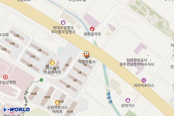 미평파출소 위치 지도 — 전남광주통합특별시 여수시 좌수영로 431 (둔덕동, 미평치안센터)