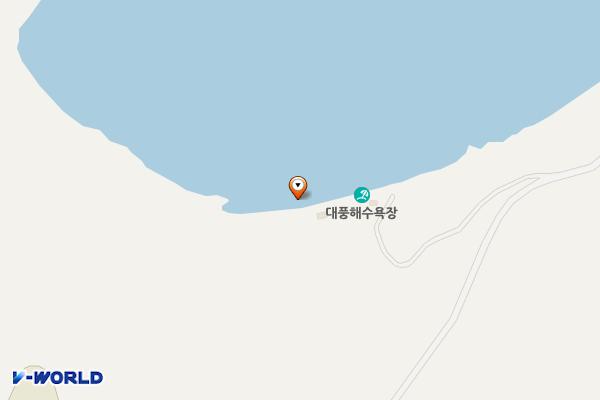 대풍(대동)해수욕장 화장실 위치 지도 — 전남광주통합특별시 여수시 삼산면 초도리 산2773