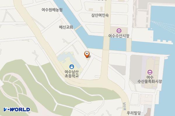 남산파출소 위치 지도 — 전남광주통합특별시 여수시 남산북10길 2