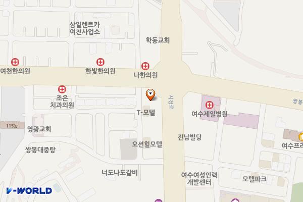 농협중앙회신여수지점 위치 지도 — 전남광주통합특별시 여수시 시청로 49 (학동)