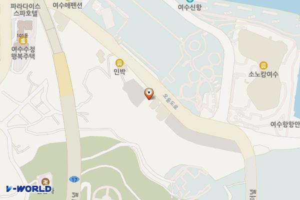 오동도회관 위치 지도 — 전남광주통합특별시 여수시 오동도로 98-1 (수정동)