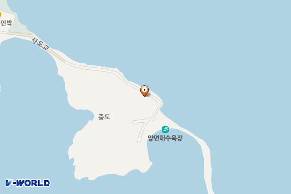 사도(중도) 화장실 및 샤워장 위치 지도 — 전남광주통합특별시 여수시 화정면 사도길 31-62