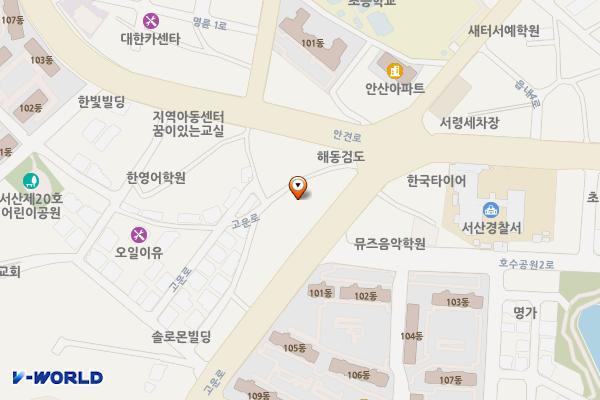 놀부부대찌개인근임시공영주차장 위치 지도 — 충청남도 서산시 읍내동 809-7