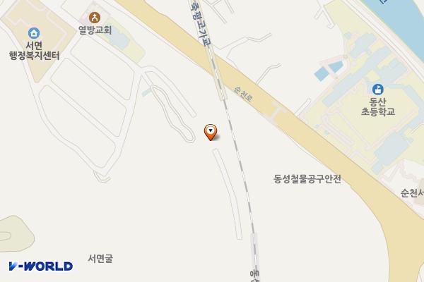 서면 동산 생태공원 위치 지도 — 전남광주통합특별시 순천시 서면 임촌동길 25