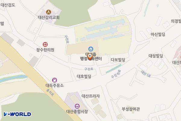 대산읍사무소앞임시공영주차장 위치 지도 — 충청남도 서산시 대산읍 대산리 97-13