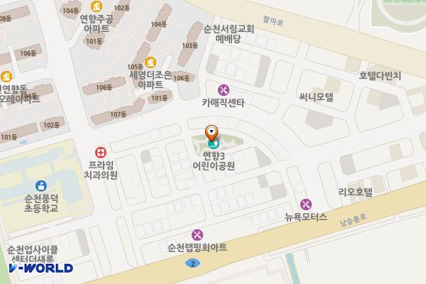 연향3어린이공원 위치 지도 — 전남광주통합특별시 순천시 연향동 1693
