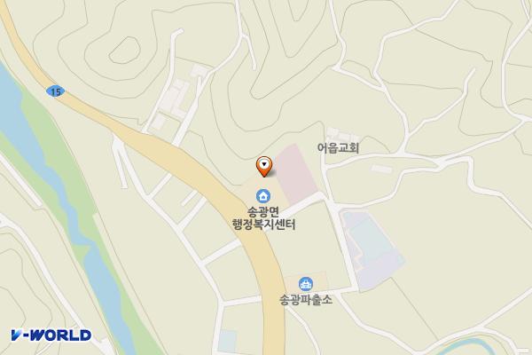송광면사무소 화장실 위치 지도 — 전남광주통합특별시 순천시 송광면 쌍향수길 1338(송광면)