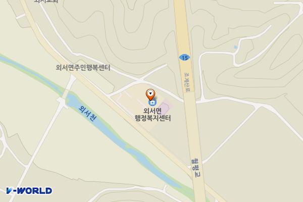 외서면사무소 위치 지도 — 전남광주통합특별시 순천시 외서면 쌍향수길 440, 외서면사무소, 보건지소, 의용소방대