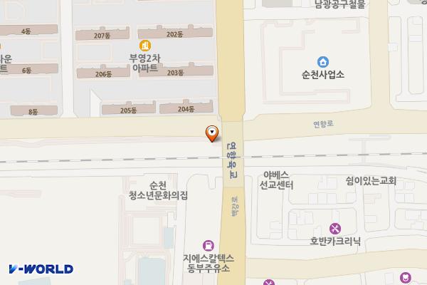 연향녹지대 위치 지도 — 전남광주통합특별시 순천시 연향로 80 (연향동)